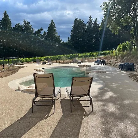 Tente Chauffe Avec Piscine Lagon Vallon-Pont-dʼArc Esterno foto